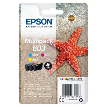 Cartucho de tinta Epson C13T03U54020 — original rendimento padrão, ciano/magenta/amarelo, 2,4 ml, 130 páginas, 1 unid.