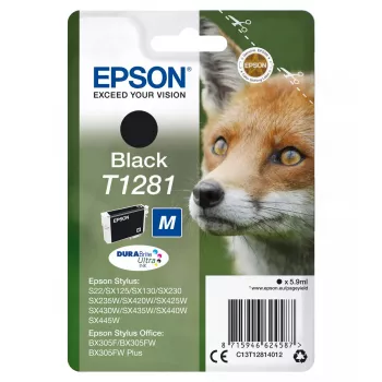 Epson T1281 Fox pack individual cartucho de tinta preto