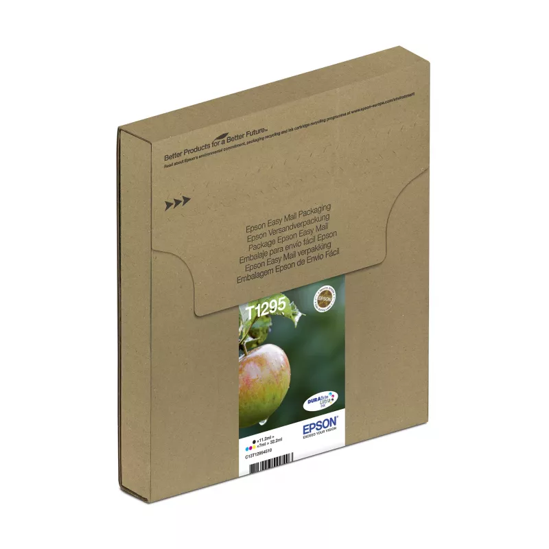 Tinteiro Epson Apple Multipack 4 cores T129 EasyMail, preto, ciano, magenta, amarelo, 11,2 ml, 7 ml, 1 unid., embalagem múltipla