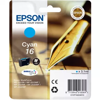 Tinteiro Epson C13T16224010 DURABrite Ultra ciano embalagem individual rendimento standard
