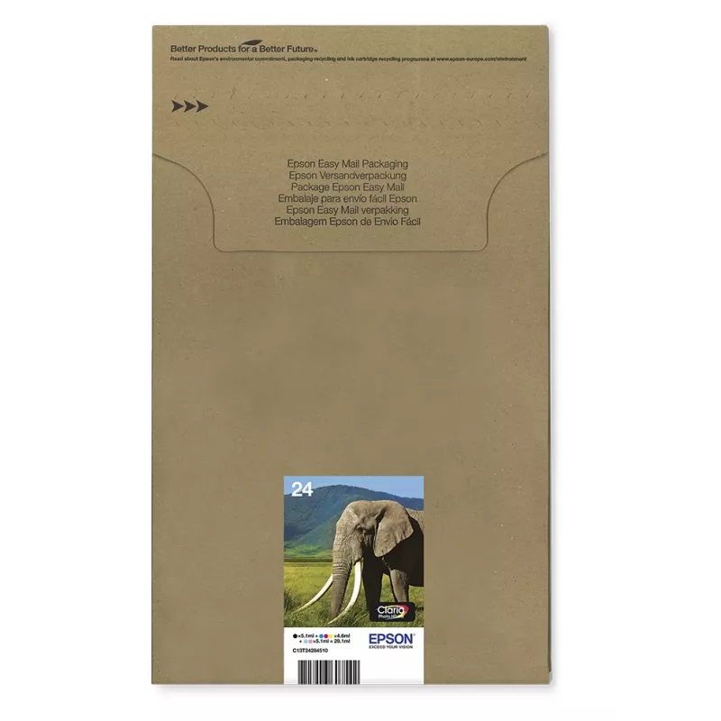 Tinteiros multipack jato de tinta Epson multipack 6 cores 24 EasyMail — 6 unid., rendimento standard, preto/ciano/ciano claro/magenta/magenta claro/amarelo