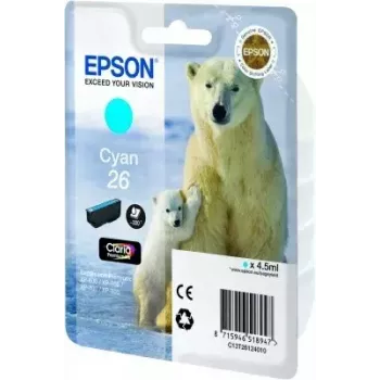 Tinteiro Epson C13T26124010 embalagem individual ciano 26 Claria Premium – ciano, 1 unid.