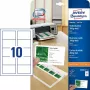 Avery Zweckform Quick&Clean C32011-25 Cartões de visita, branco, 200 g/m2, 250 unidades (25 folhas)