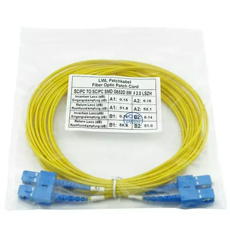 Cabo de fibra ótica BlueOptics CAB-SMF-SC-SC-50 50 m G.657.A1 SC SC
