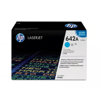 Cartucho de toner original HP 642A ciano LaserJet 1 unid.
