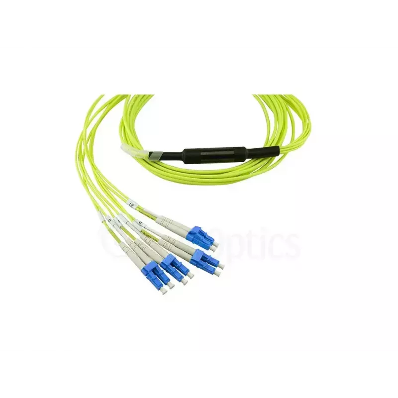 BlueOptics CBL-0206-01-BO Cabo breakout de fibra monomodo, MTP/APC para 4x Duplex LC/UPC, 1 m
