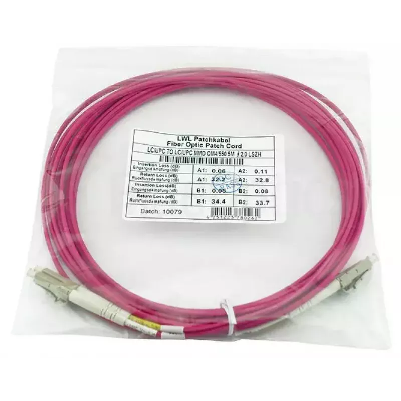 Cabo de fibra ótica duplex LC BlueOptics CBL-LC-OM4-15M-BO 15 m macho/macho
