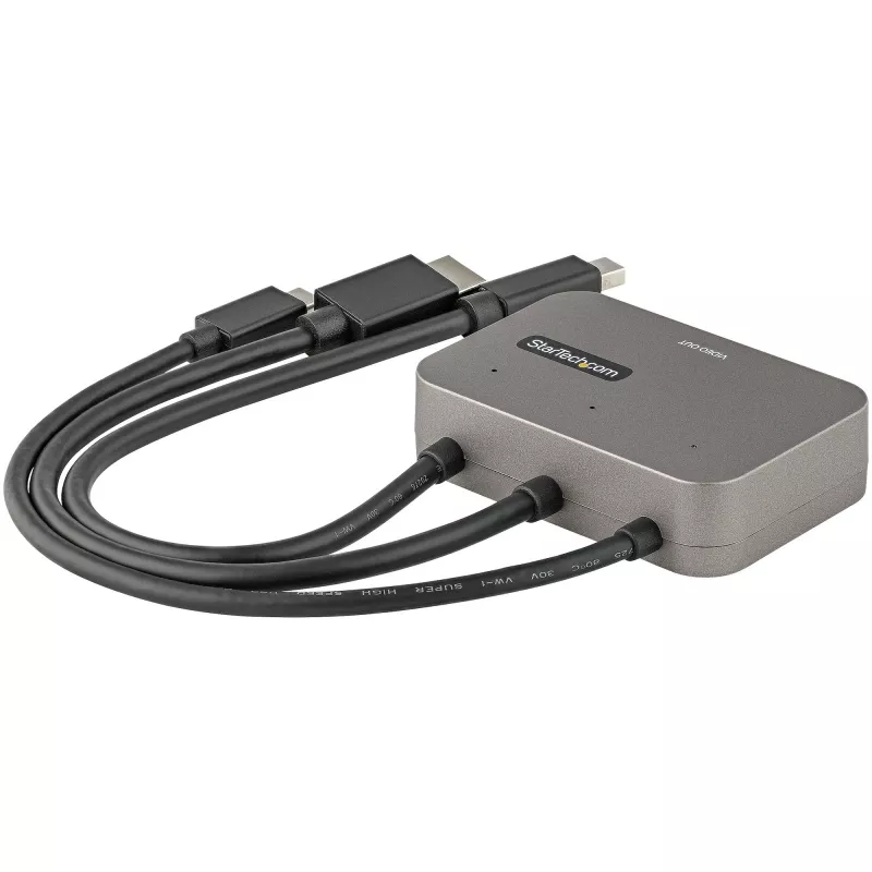 Adaptador multiporta 3 em 1 para HDMI StarTech.com - conversor 4K 60Hz USB-C, HDMI ou Mini DisplayPort para HDMI para salas de conferência - adaptador de vídeo AV digital para ligar um monitor/ecrã HDMI