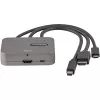 Adaptador multiporta 3 em 1 para HDMI StarTech.com - conversor 4K 60Hz USB-C, HDMI ou Mini DisplayPort para HDMI para salas de conferência - adaptador de vídeo AV digital para ligar um monitor/ecrã HDMI
