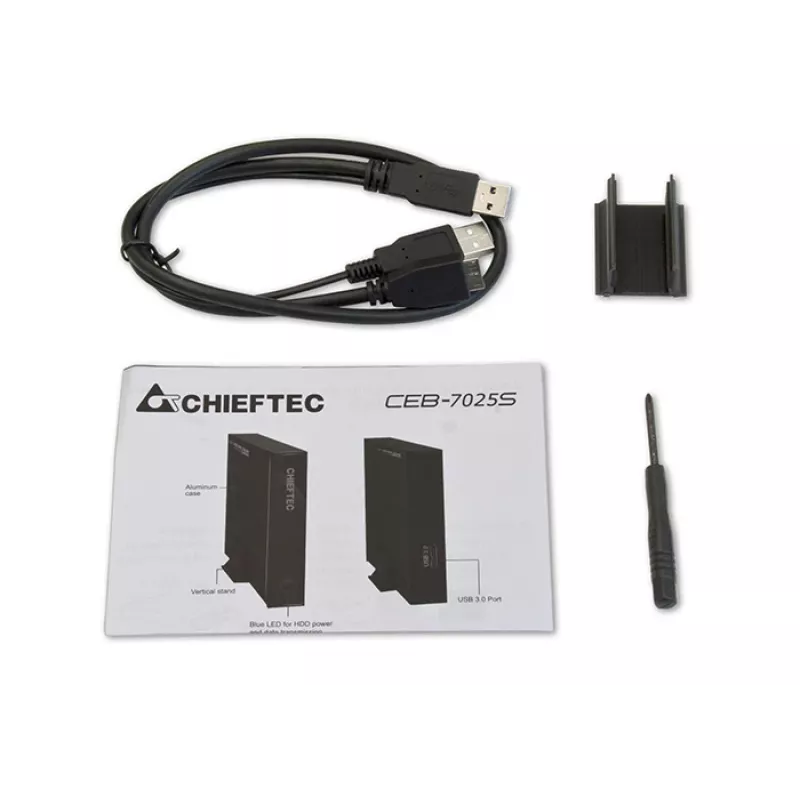 Caixa de armazenamento Chieftec CEB-7025S caixa para HDD/SSD 2,5 polegadas