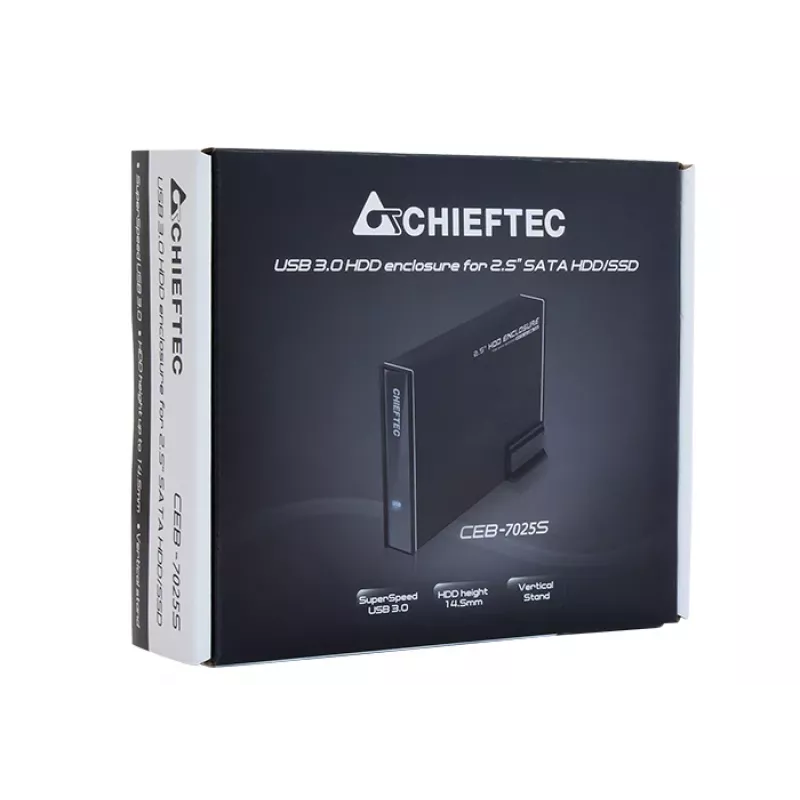 Caixa de armazenamento Chieftec CEB-7025S caixa para HDD/SSD 2,5 polegadas