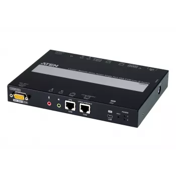 ATEN Switch KVM sobre IP VGA de porta única com acesso partilhado 1 local/remoto