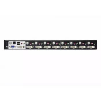 Comutador KVM ATEN 8 portas USB DVI Dual-Link com áudio