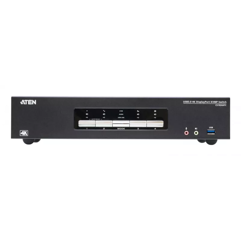 Comutador KVM ATEN CS1924ATC USB DisplayPort 4K Ultra HD