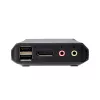 Comutador KVM híbrido ATEN 2 portas USB-C DisplayPort, 4096 x 2160 píxeis, 4K Ultra HD, 0,74 W, Preto