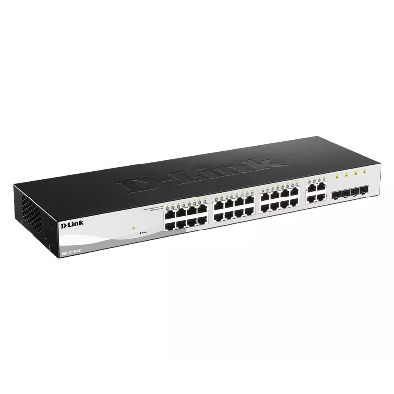 Comutador gerido inteligente D-Link 28 portas Gigabit incluindo 4 portas combo