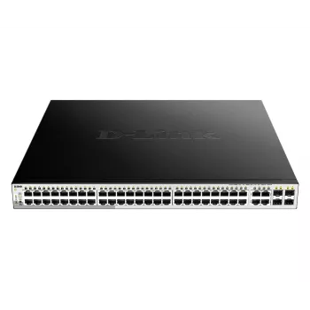 Comutador gerido inteligente D-Link 52 portas PoE Gigabit incluindo 4 portas combo 100/1000Mbps