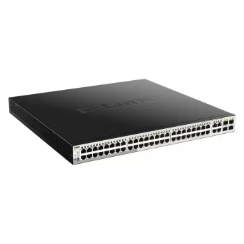 Comutador gerido inteligente D-Link 52 portas PoE Gigabit incluindo 4 portas combo 100/1000Mbps
