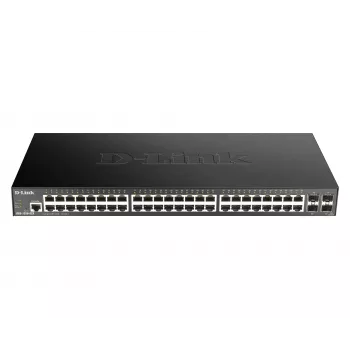 Comutador gerido inteligente D-Link 48 portas Gigabit com 4 portas 10G SFP+