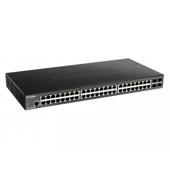 Comutador gerido inteligente D-Link 48 portas Gigabit com 4 portas 10G SFP+