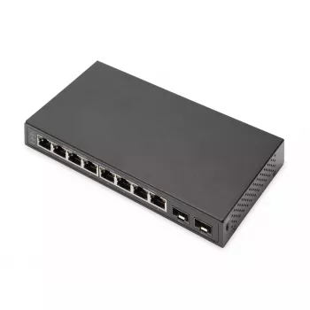 Switch não gerido Digitus 8 portas Gigabit + 2 Gigabit SFP
