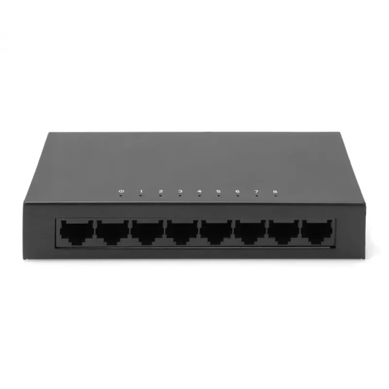 Switch não gerido Digitus 8 portas 10/100 Mbps Fast Ethernet caixa metálica