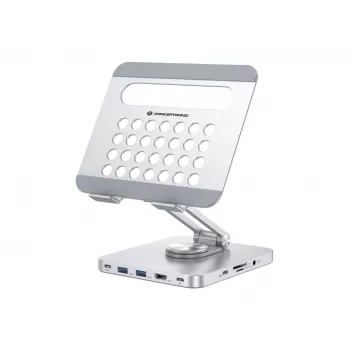 Conceptronic DONN26G, prateado, tablet, suporte multimédia, alumínio, 100 W, MicroSD (TransFlash), SD, SDHC, SDXC
