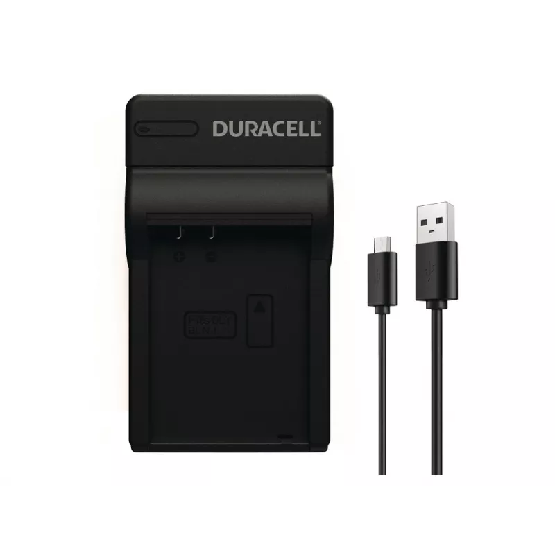 Duracell Carregador de bateria para câmara digital, USB, carregador para interiores, Olympus BLN-1, preto, 5 V, 5 V
