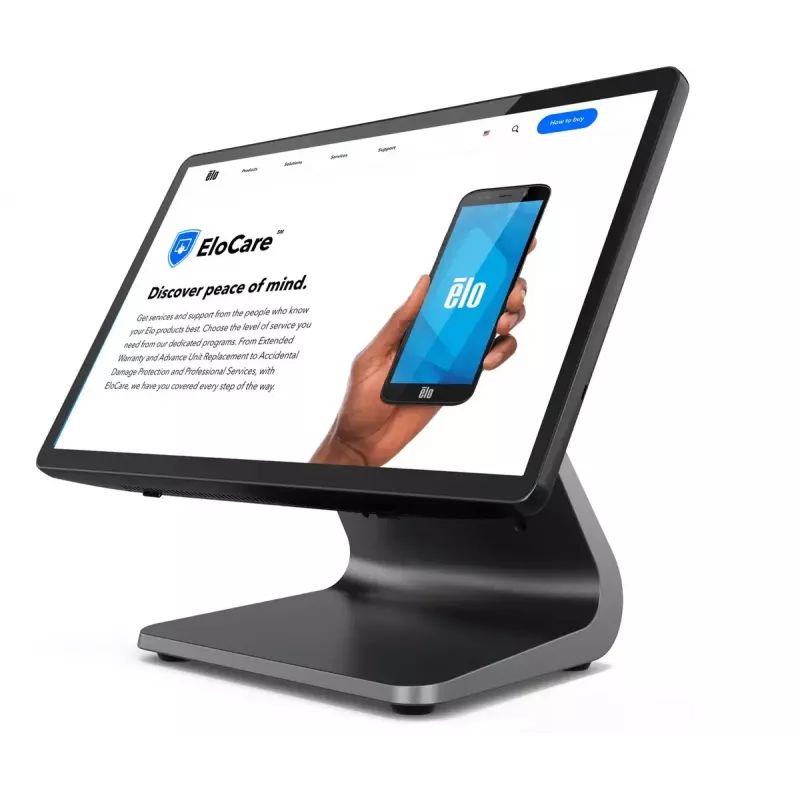 Monitor POS Elo Touch Solutions E849902 15,6 inch (39,6 cm) LED 1920×1080, 8 GB RAM, 128 GB SSD, Intel 3,6 GHz, preto