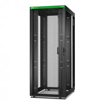 APC Easy Rack, 42U, preto, com teto, rodas, pés, 4 suportes e base, sem painéis laterais, 1991H x 800B x 1200T mm