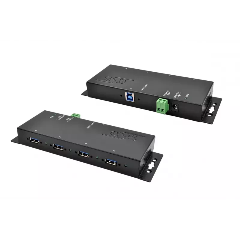 EXSYS EX-1183HMVS-2 Hub USB 3.2 Gen 1 Type-B 5000 Mbit/s preto
