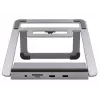 Suporte para portátil EXSYS EX-1223HM prateado USB 3.2 Gen 1 100W