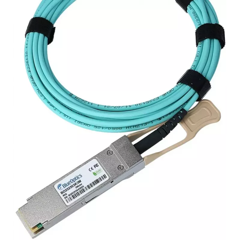 Cabo de fibra ótica InfiniBand BlueOptics EX-QSFP-8LC-AOC3M-BO 3 m QSFP macho