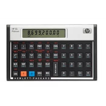 Calculadora de secretária HP 12c financeira alumínio, preto