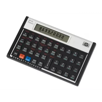 Calculadora de secretária HP 12c financeira alumínio, preto