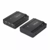 Extensor KVM DisplayPort StarTech.com sobre fibra ótica, 4K 60Hz, kit extensor de consola, até 300 m (multimodo) com módulos SFP+ pré-instalados, 3x USB HID