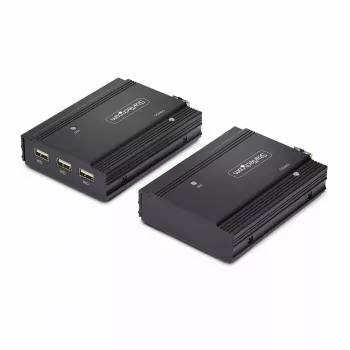 Extensor KVM DisplayPort StarTech.com sobre fibra ótica, 4K 60Hz, kit extensor de consola, até 300 m (multimodo) com módulos SFP+ pré-instalados, 3x USB HID