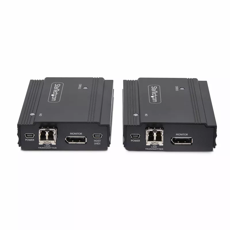 Extensor KVM DisplayPort StarTech.com sobre fibra ótica, 4K 60Hz, kit extensor de consola, até 300 m (multimodo) com módulos SFP+ pré-instalados, 3x USB HID