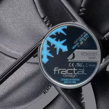 Ventoinha para caixa de computador 14 cm Fractal Design Venturi HF-14 — 140 mm, 1200 rpm, 118,2 cfm, FDB, 12 V, 25 mm de espessura