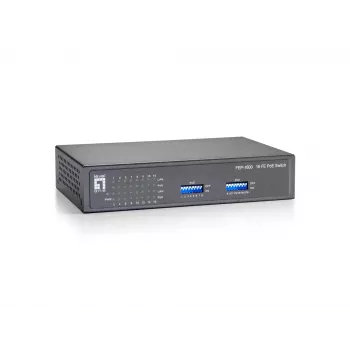 Switch PoE Fast Ethernet 16 portas LevelOne, 90W, Fast Ethernet (10/100), full duplex, Power over Ethernet (PoE), montagem na parede possível