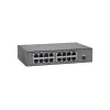 Switch PoE Fast Ethernet 16 portas LevelOne, 90W, Fast Ethernet (10/100), full duplex, Power over Ethernet (PoE), montagem na parede possível