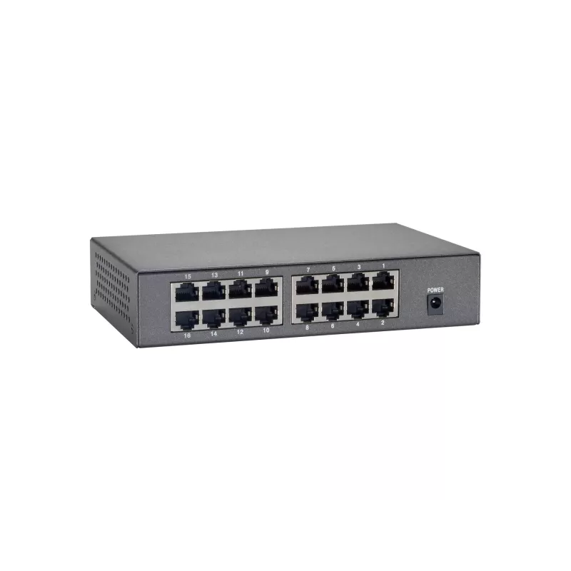 Switch PoE Fast Ethernet 16 portas LevelOne, 90W, Fast Ethernet (10/100), full duplex, Power over Ethernet (PoE), montagem na parede possível