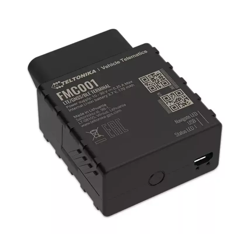 Rastreador GPS Teltonika FMC001 automóvel preto 53g