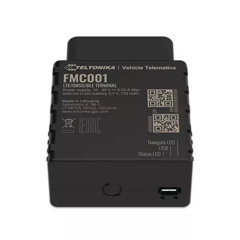 Rastreador GPS Teltonika FMC001 automóvel preto 53g