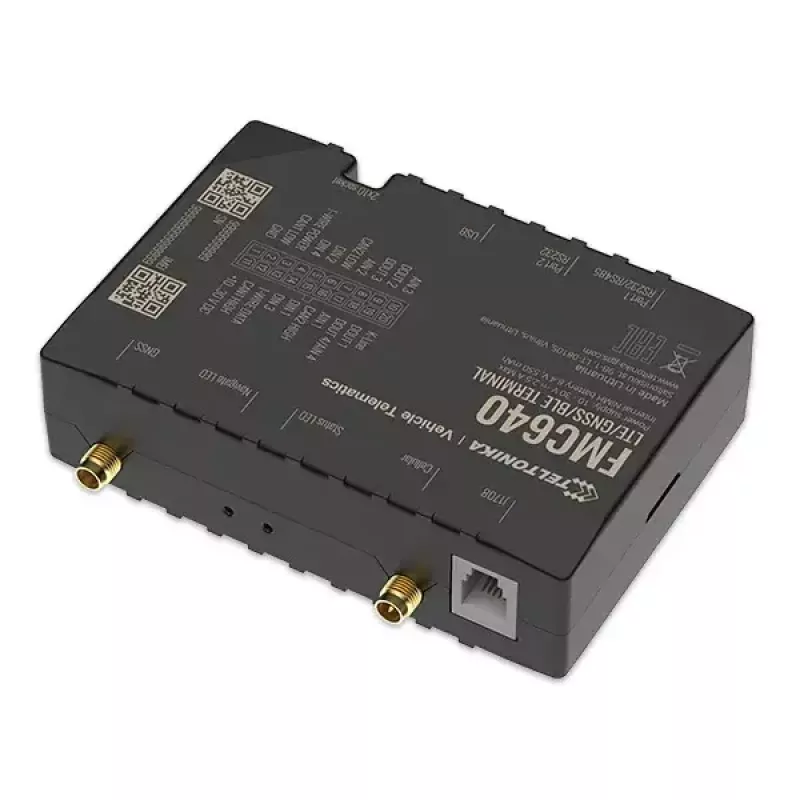 Rastreador GPS Teltonika FMC640 automóvel preto