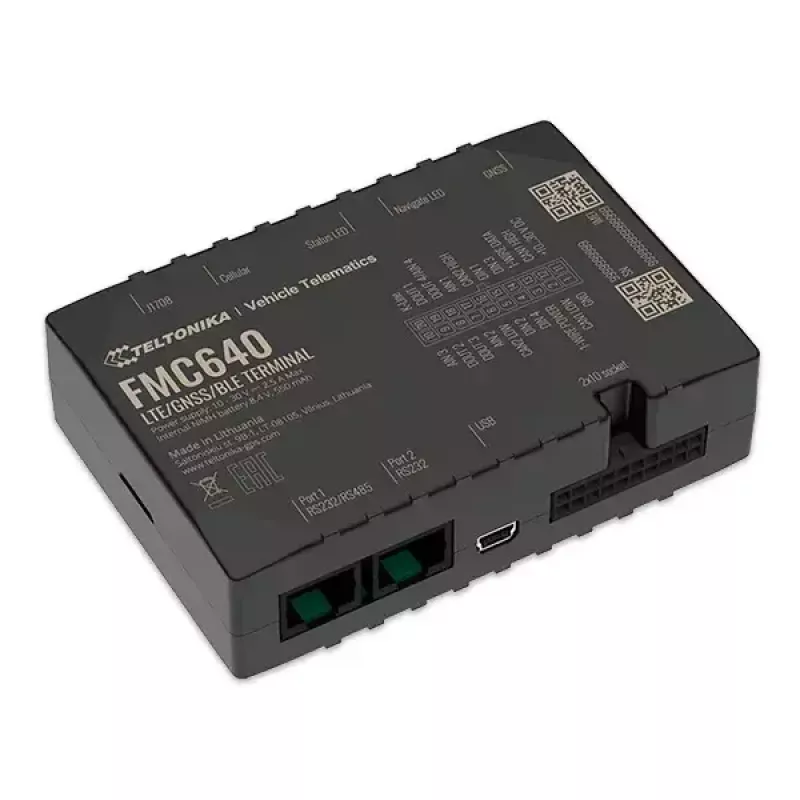 Rastreador GPS Teltonika FMC640 automóvel preto