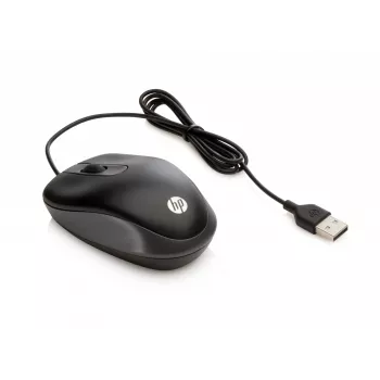 Rato HP USB Travel, ambidestro, ótico, USB Type-A, 1000 DPI, preto