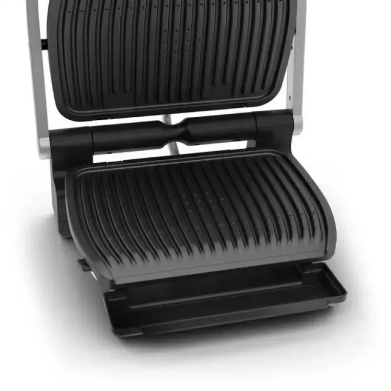 Grelhador de contacto Tefal GC707D 2000W preto aço inoxidável retangular