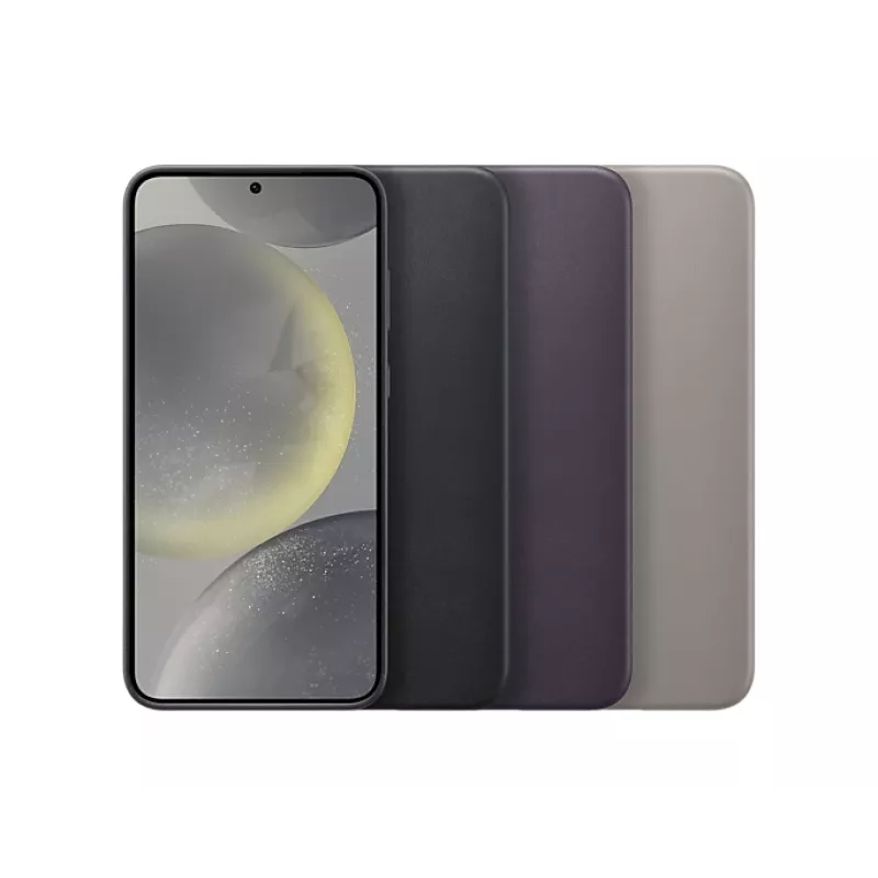 Capa de pele vegan Samsung Galaxy S24+ taupe monocromático