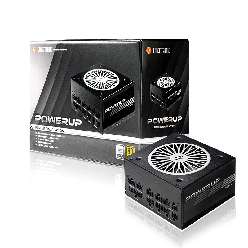 Fonte de alimentação Chieftec PowerUp Chieftronic 550 W 20+4 pinos ATX ATX preta